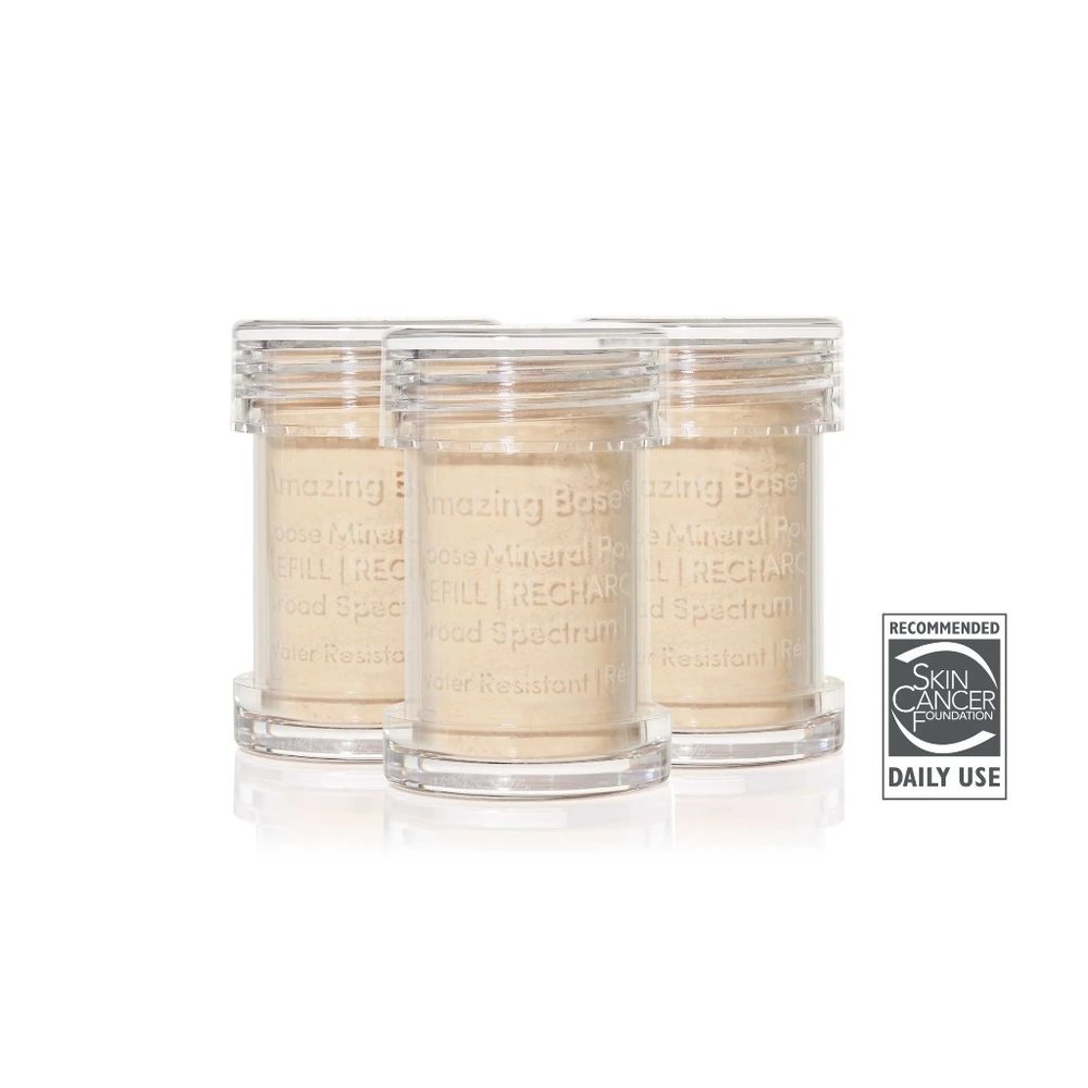 jane iredale amazing base foundation refill 3-pack
